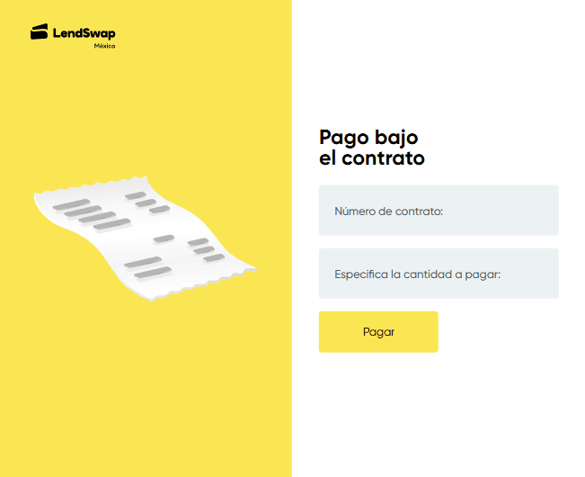 Pantallazo de las posibilidades de contrado con Lendswap y Conekta