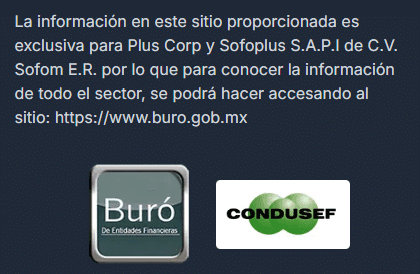 Logos de Buró y CONDUSEF en la web de una SOFOM