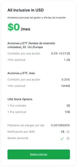 Descripción de la Cuenta All Inclusive en Freedom24