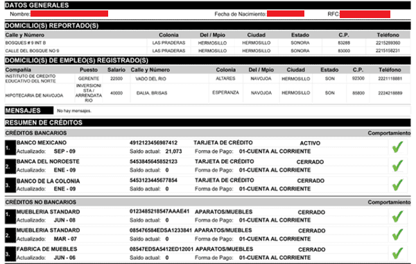 Un Reporte de Crédito Especial
